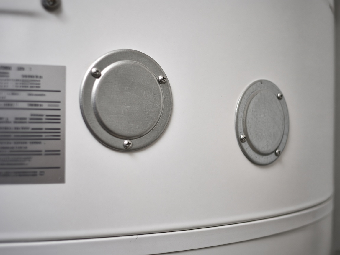 Access panel on an electric water heater